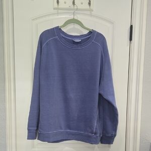 Zenana Crew Neck in Dusty Blue
